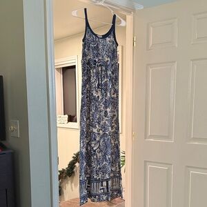 Merona Blue and White Maxi Dress